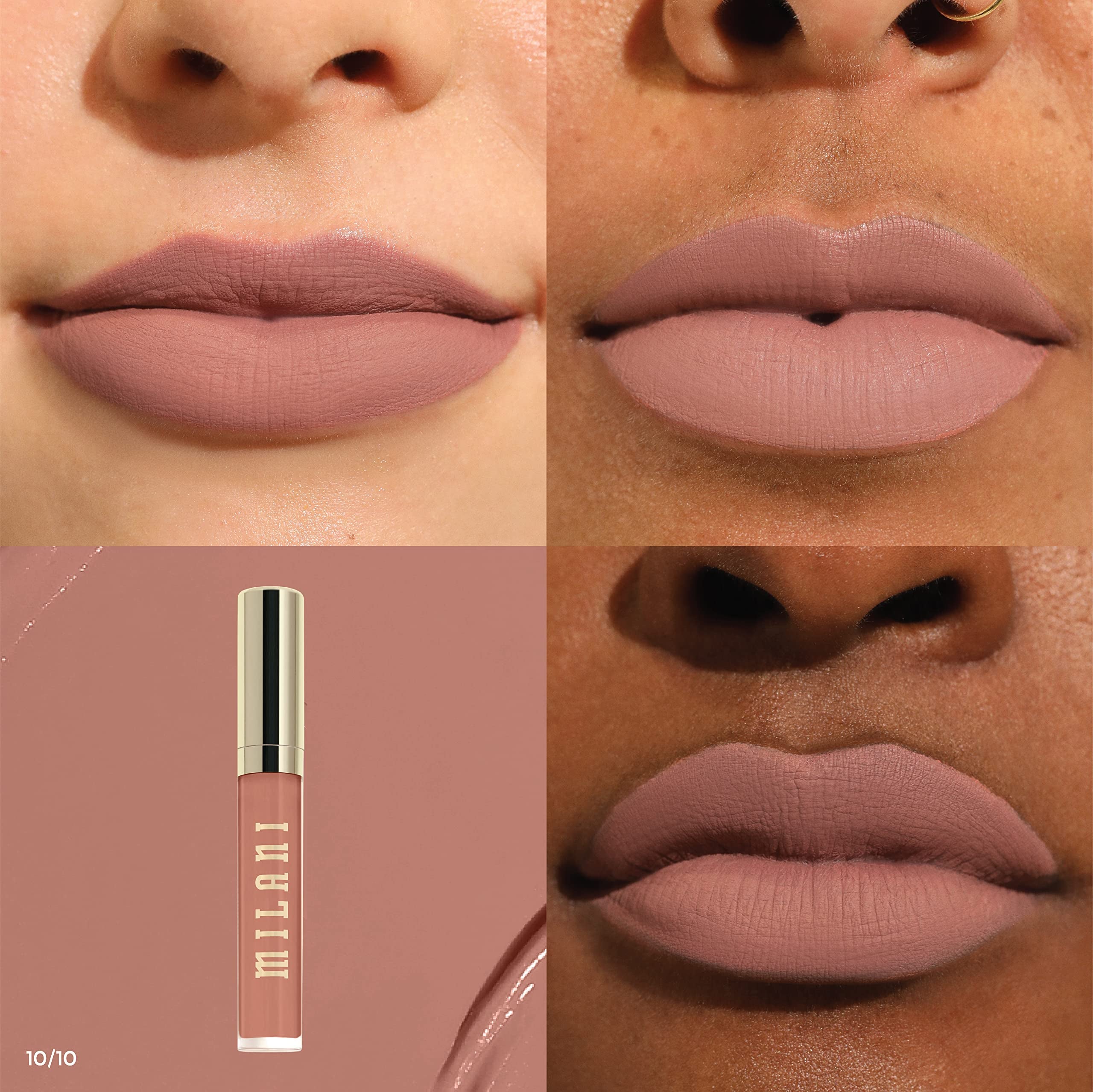 Milani Stay Put Labial, tonos neutros y audaces para cualquier ocasión.