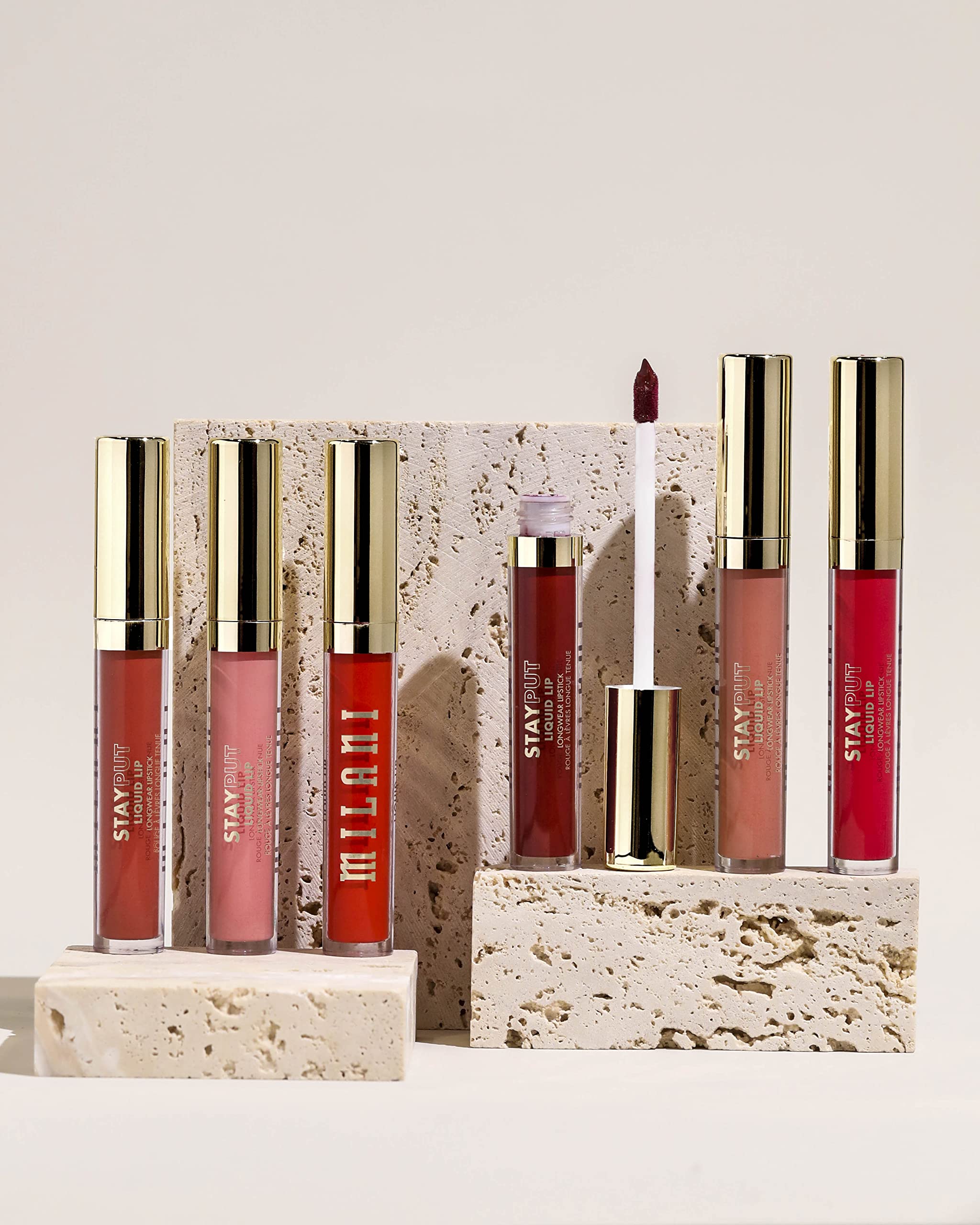 Milani Stay Put offers up to 12 hours of transfer-resistant wear.