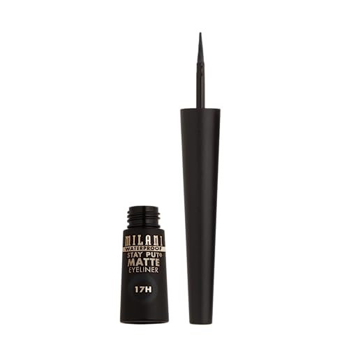 Milani Stay Put negro, resistencia al agua para looks duraderos.