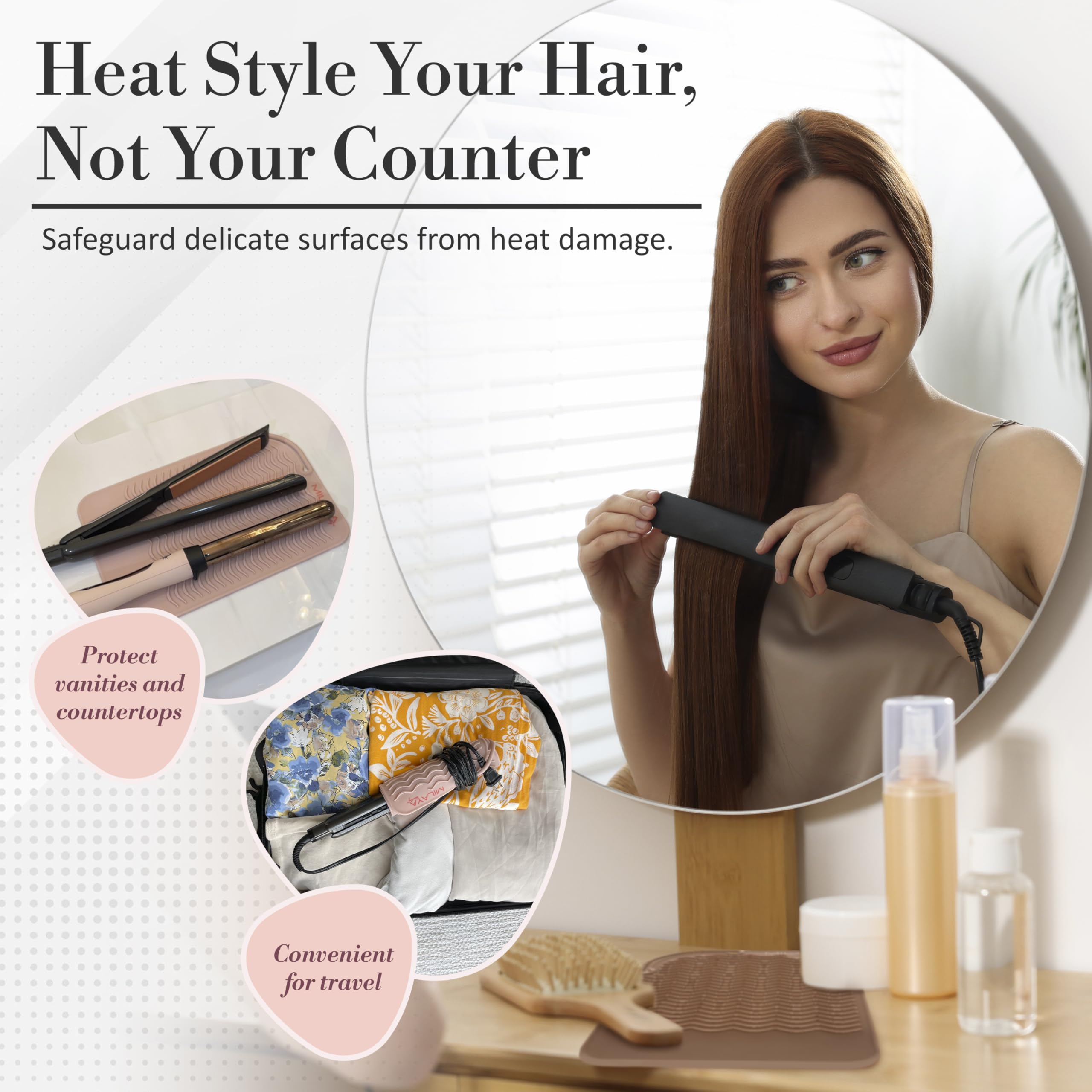 Milaya Beauty porta-alisadores de silicona mantiene herramientas seguras