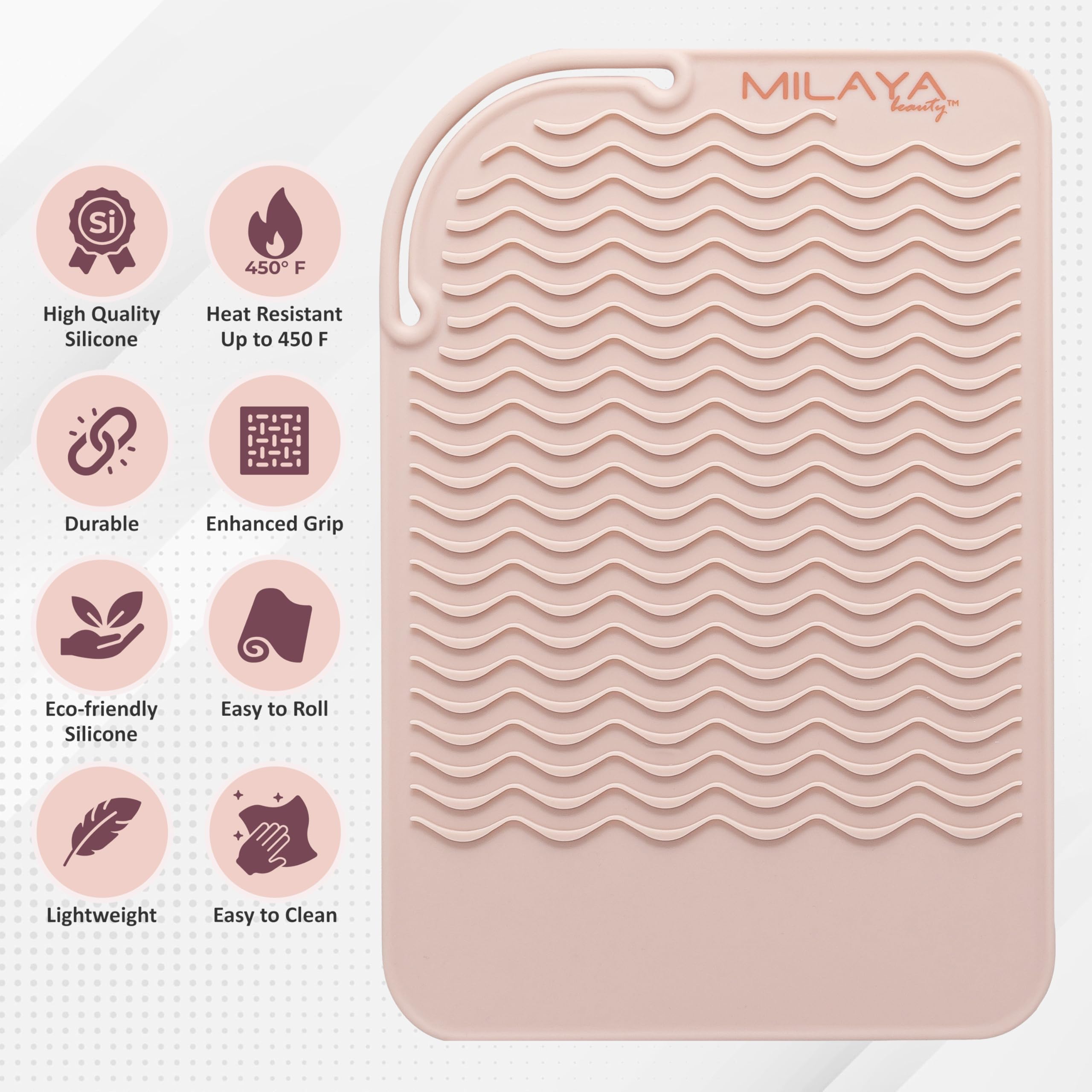Milaya Beauty protector de superficie para herramientas de peinado caliente