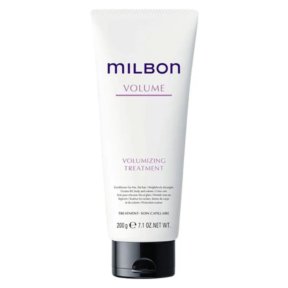 Milbon Acondicionador Voluminizador, textura cremosa que facilita la aplicación y deja cabello manejable.
