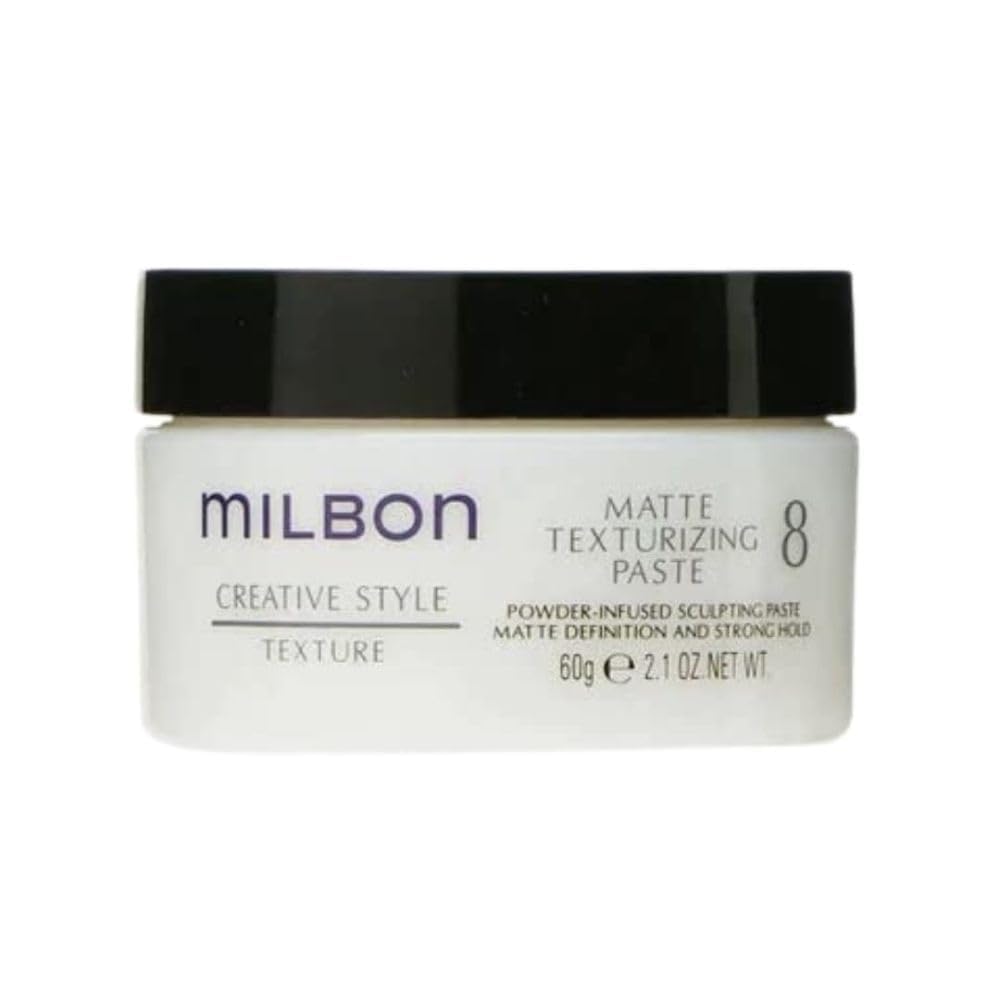 Milbon pasta texturizante mate: bote con fijación mate y versatilidad.