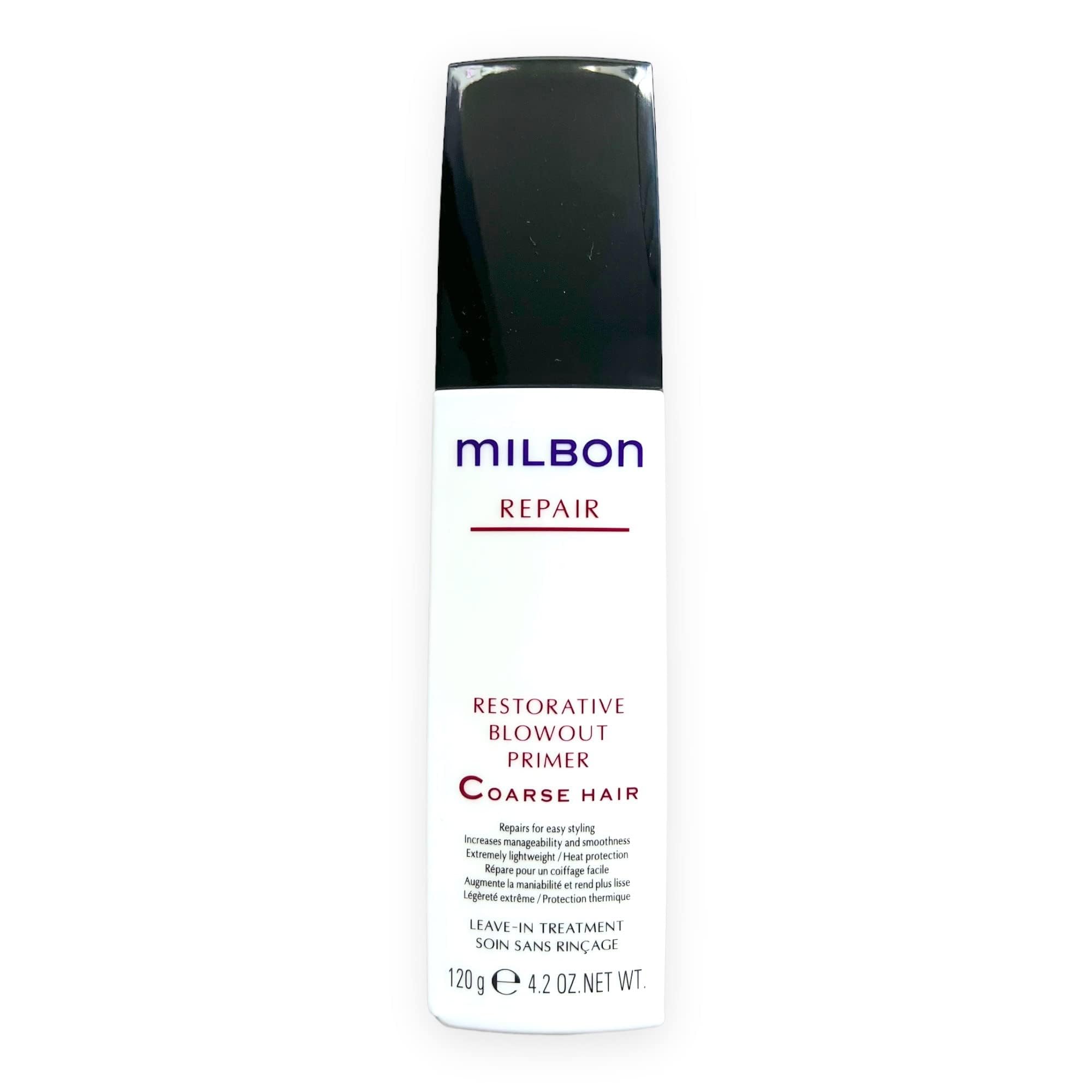 Milbon primer restaurador para secado con secador, protección de calor para cabello grueso