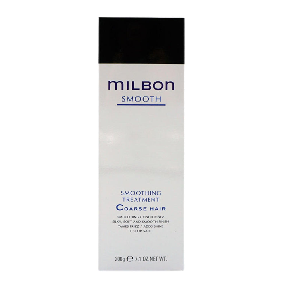 Cheveux après utilisation avec Milbon Smooth, touché doux et hydraté.