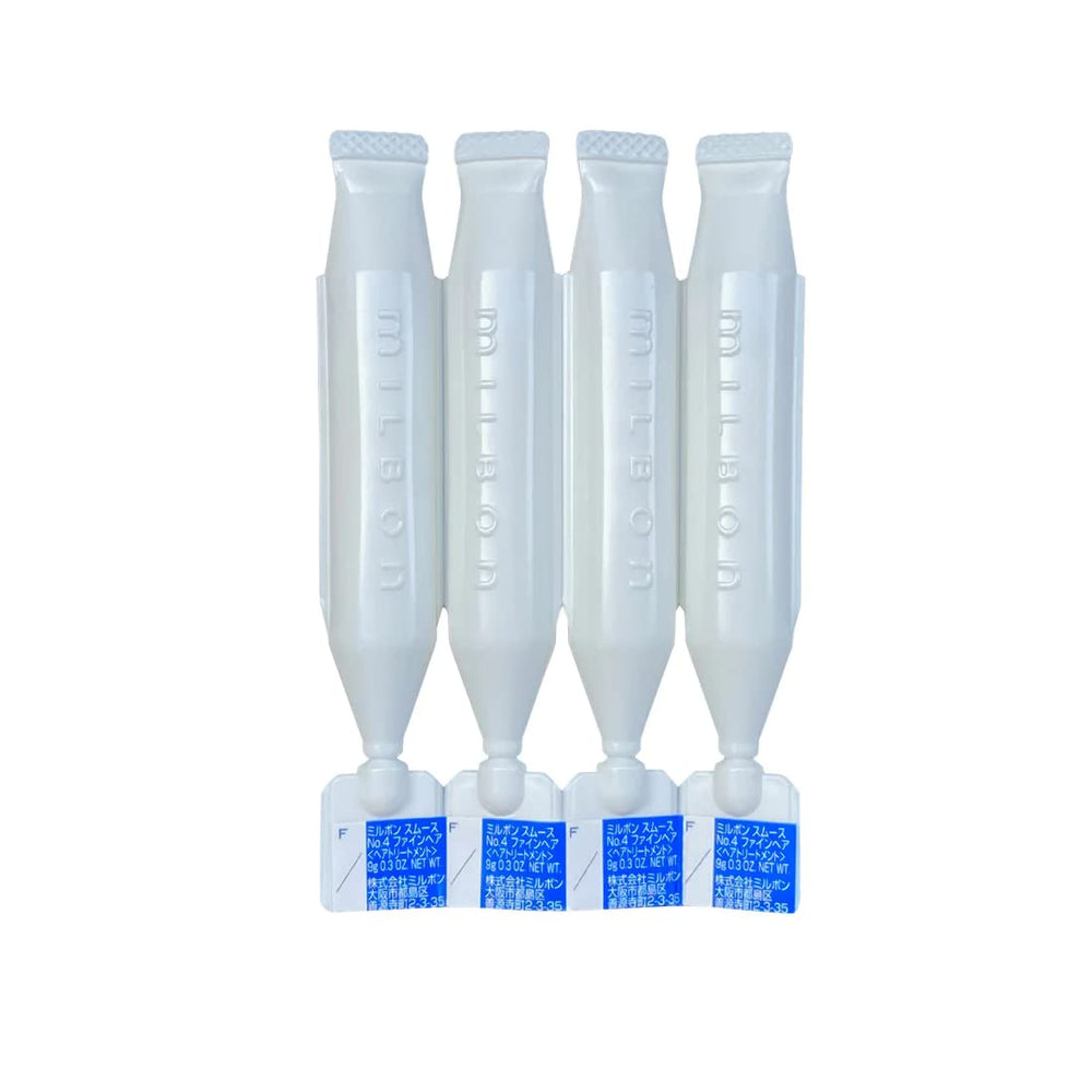 Milbon Smooth No.4 Booster: aplicación semanal para resultados duraderos en cabello fino.