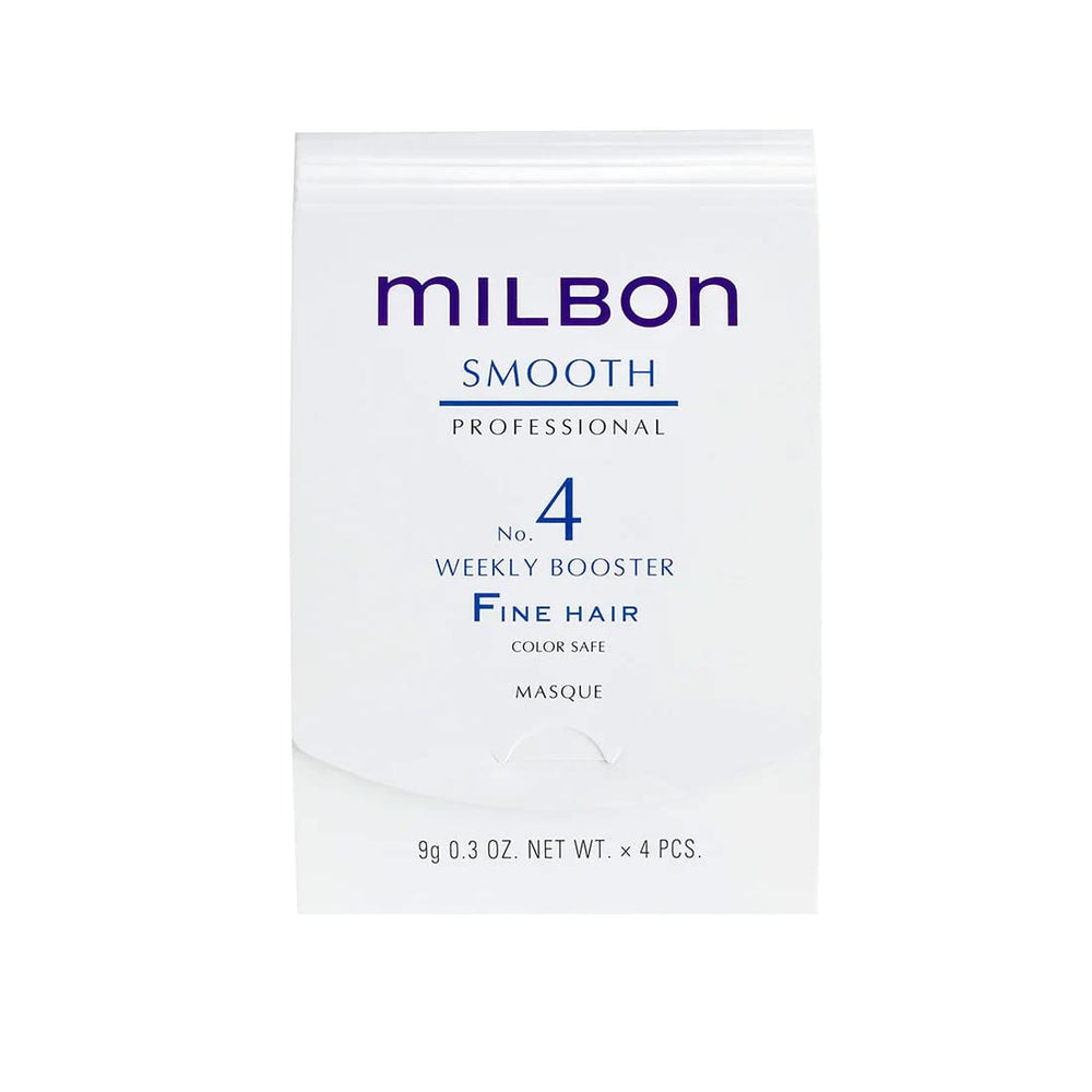 Milbon Smooth No.4 Booster: viales para mejorar la textura del cabello fino.