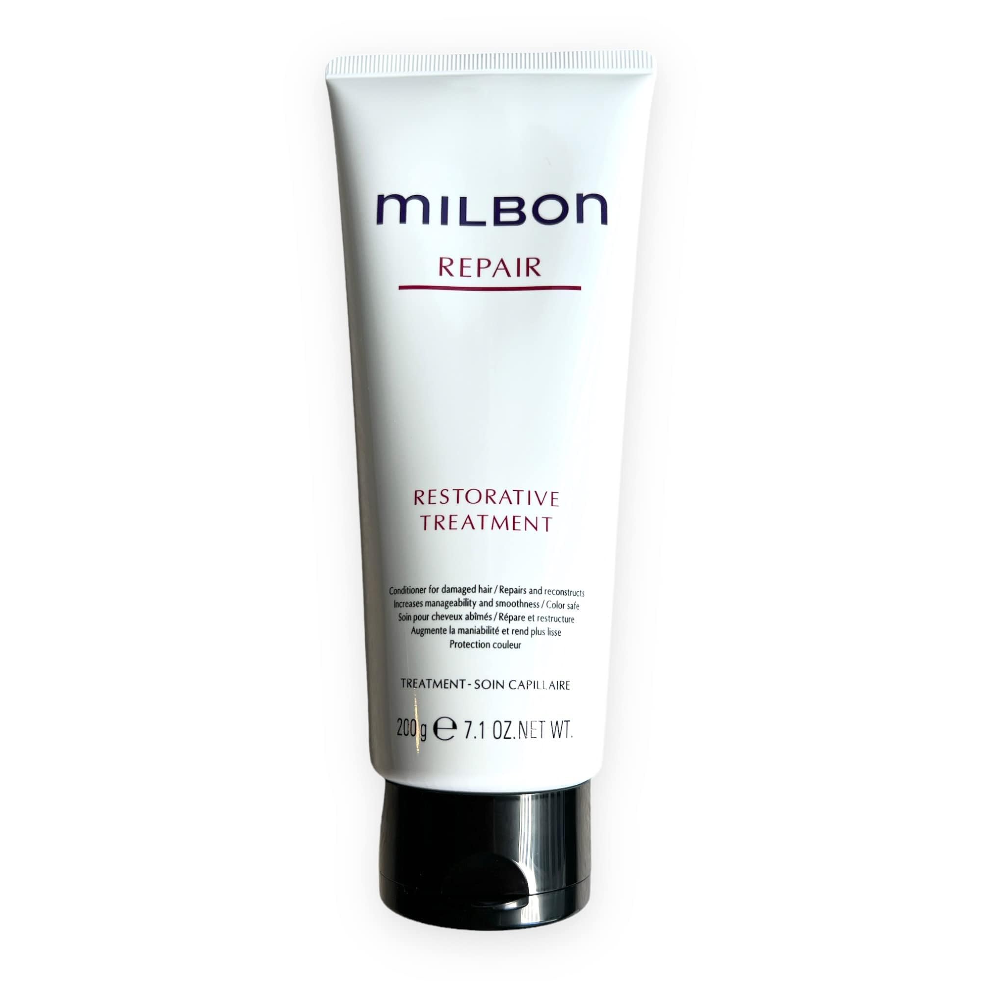 Milbon Tratamiento Restaurativo, detalle del envase para fortalecimiento del cabello