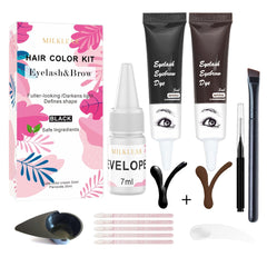 MILKLEAR coloración para pestañas y cejas en kit profesional para uso doméstico.