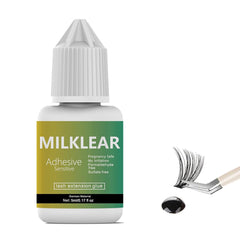 MILKLEAR pegamento para pestañas racimos negro, 5 ml, adherencia segura para uso diario