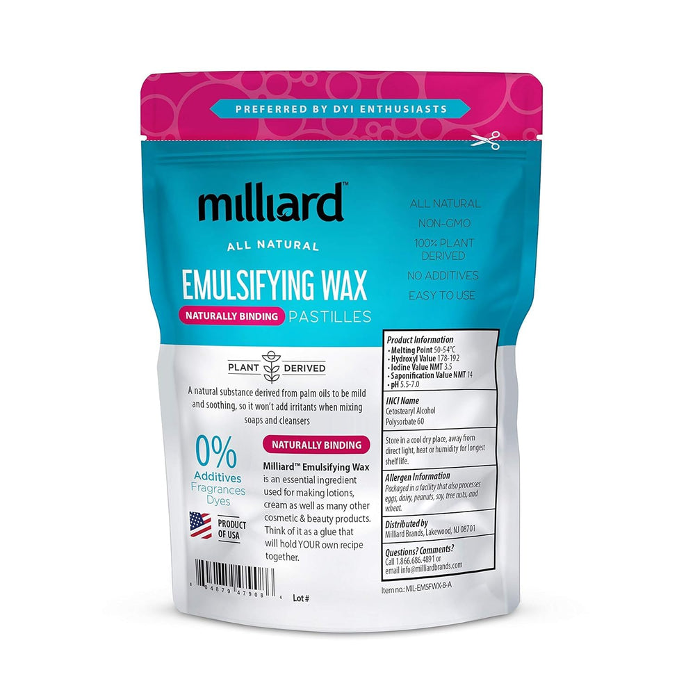 Milliard cera emulsionante NF pastillas traslúcidas para cremas suaves y estables