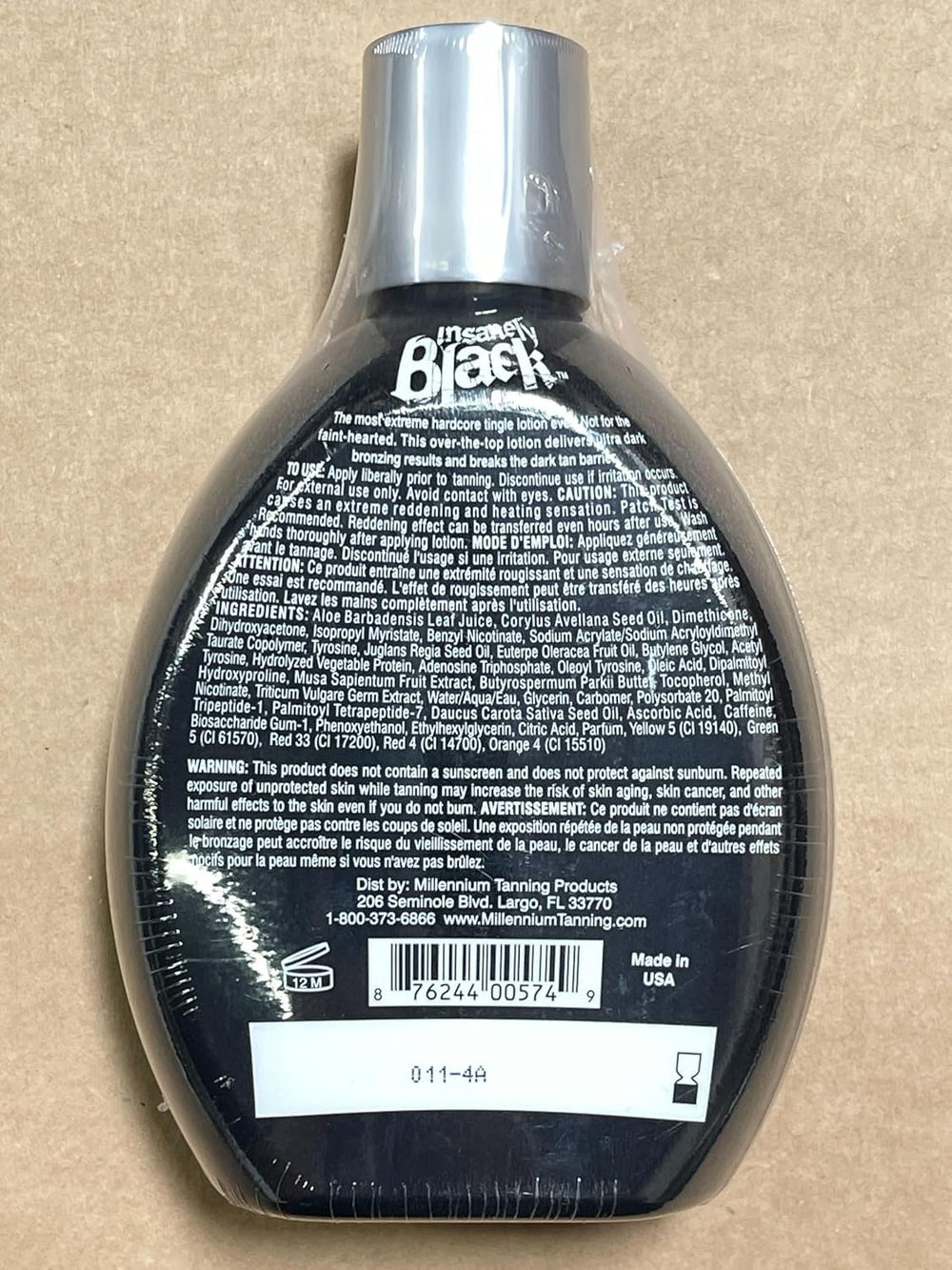 Insanely Black 60x dosis concentrada para un bronceado más intenso.