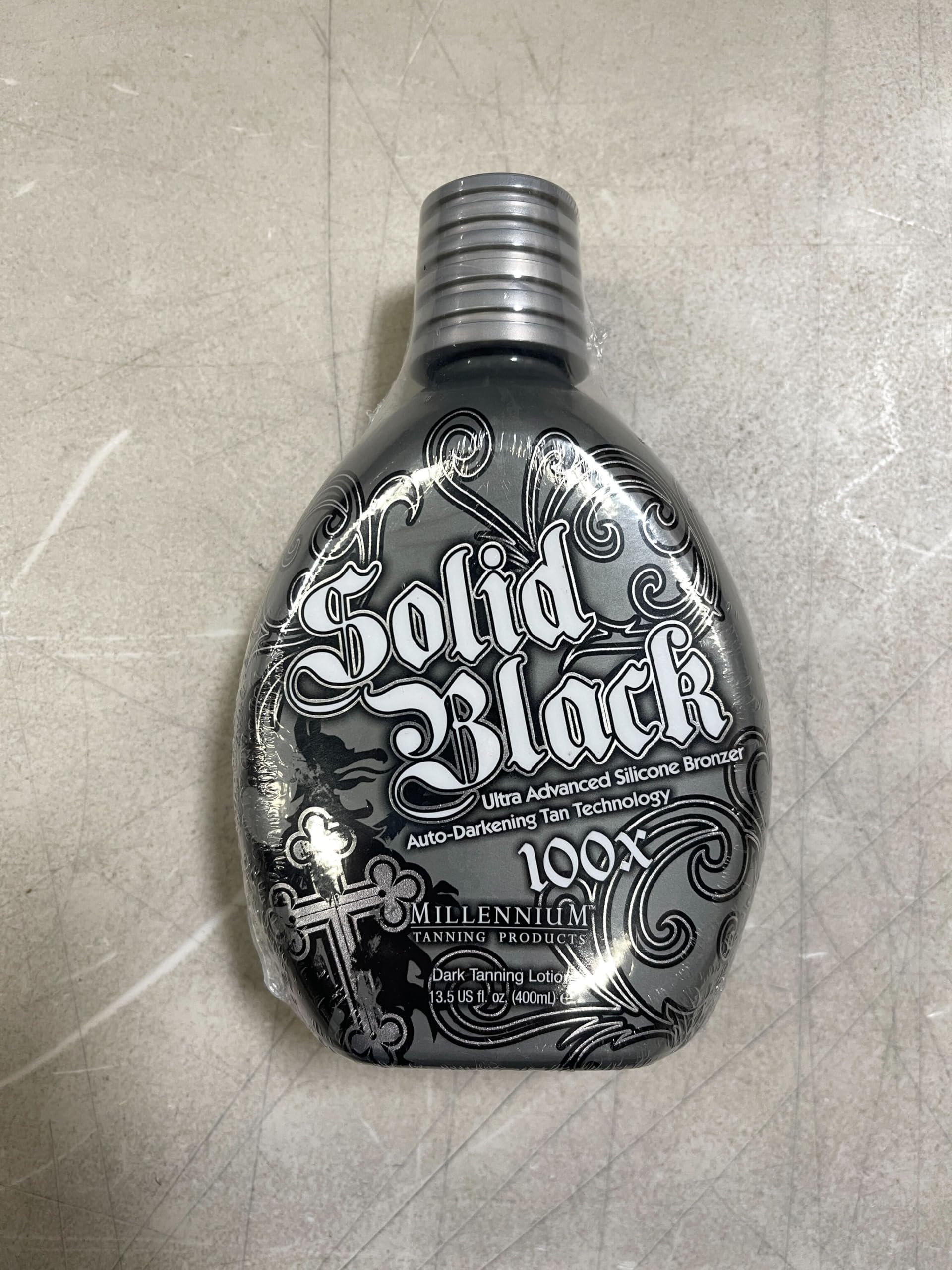 Millennium Tanning Solid Black 100X: brillo dorado tras la sesión de bronceado
