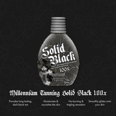 Millennium Tanning Solid Black 100X: resultados de bronceado profundo y duradero