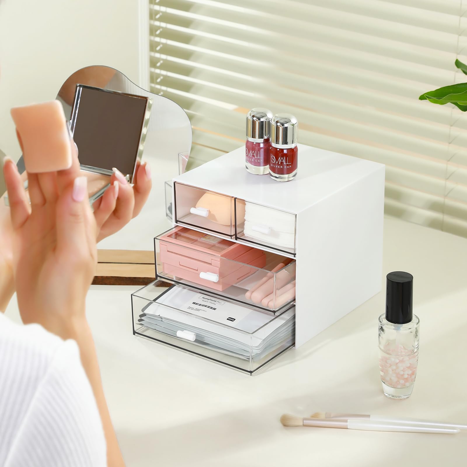 MILULUGO soporte para esmaltes de uñas, manicura organizada en casa.