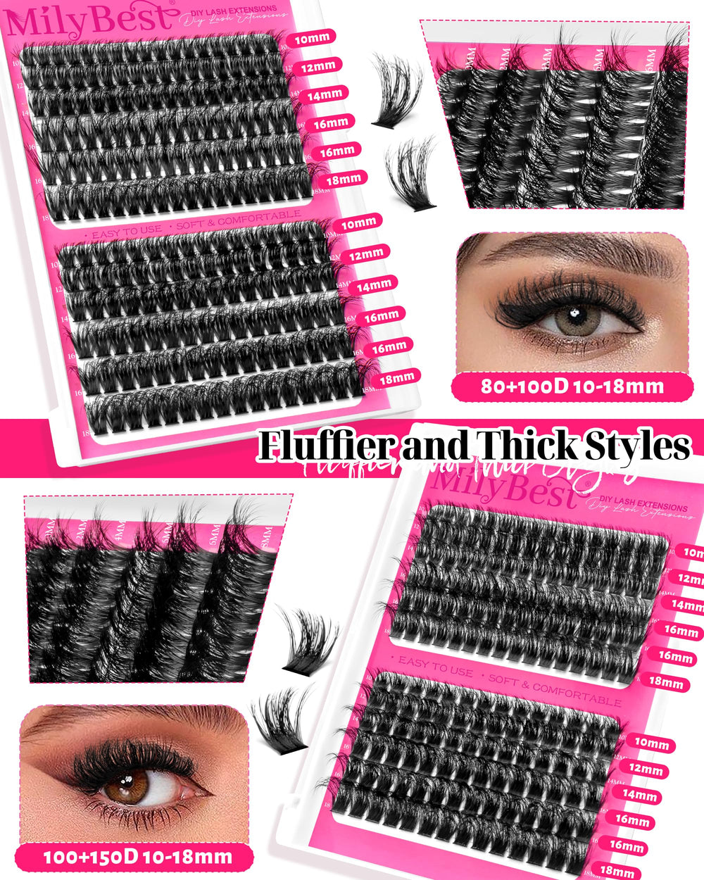 Desmaquillante para pestañas MilyBest 5 ml, limpieza suave