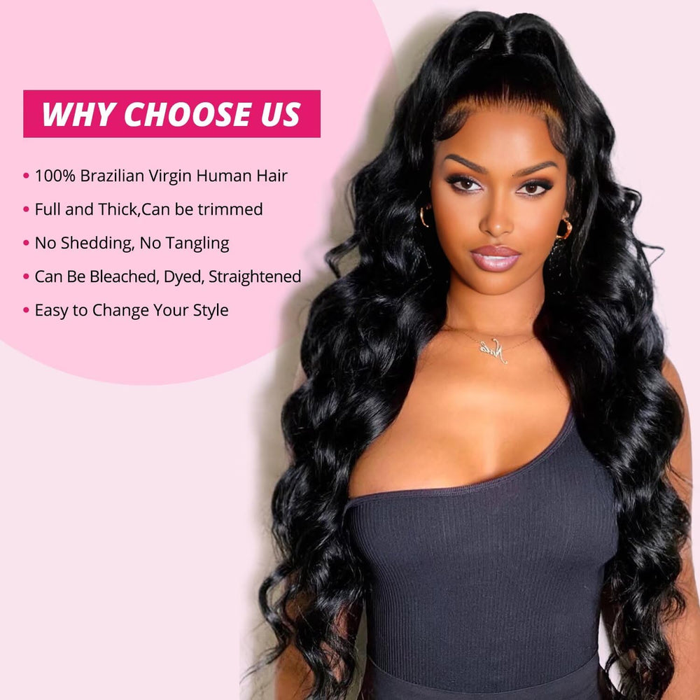 Extensiones Miminis cabello 24 pulgadas, ondulado cuerpo, resulta suave y duradero.
