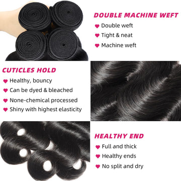 Extensiones Miminis cabello 26 pulgadas, ondulado cuerpo, se mezclan con facilidad.