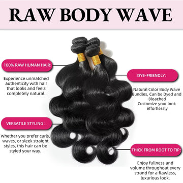 Extensiones Miminis cabello virgen brasileño 1B natural, lista para teñir.