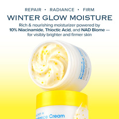 mimmua! NIACINDY Radiance Capsule Cream: aplicación suave en la piel para absorción rápida.