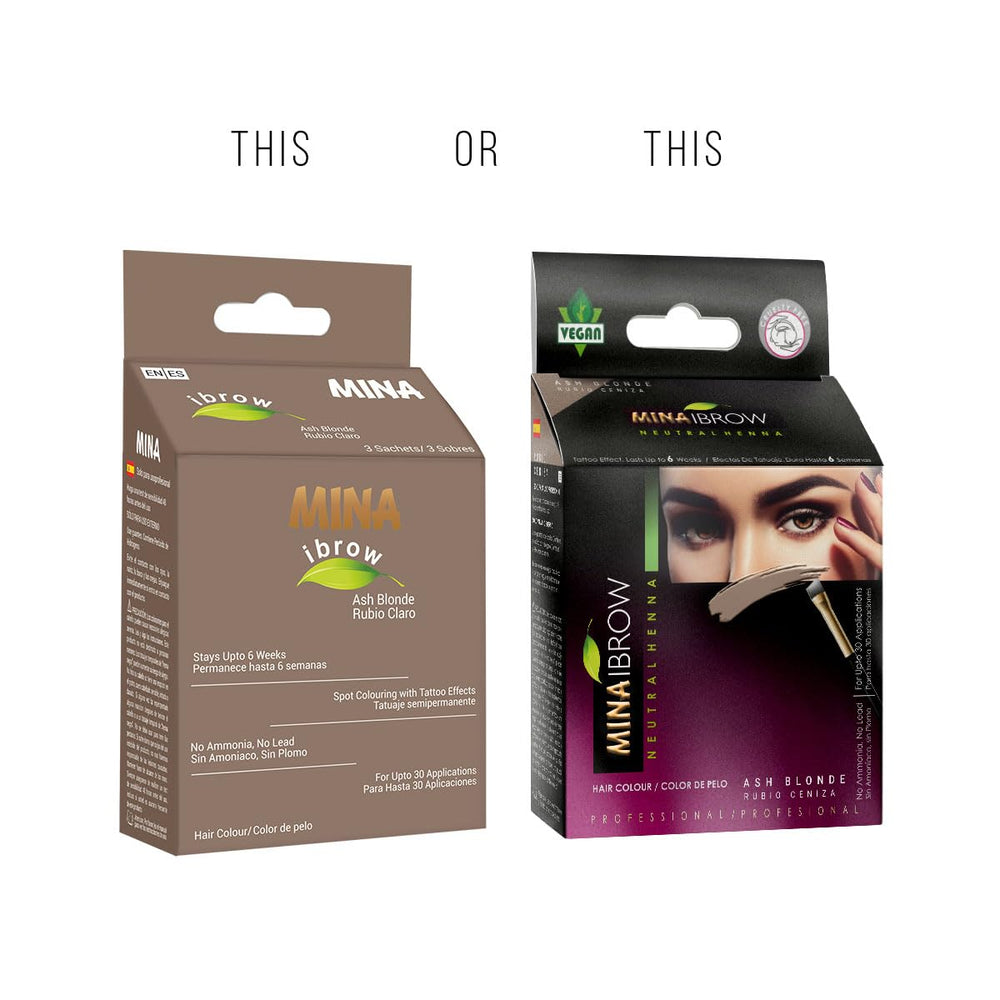 MINA ibrow Henna: base vegetal para color natural y cuidado del cabello.