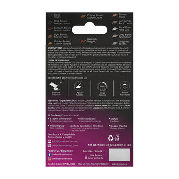MinaiBrow packaging natural y sostenible para uso diario.