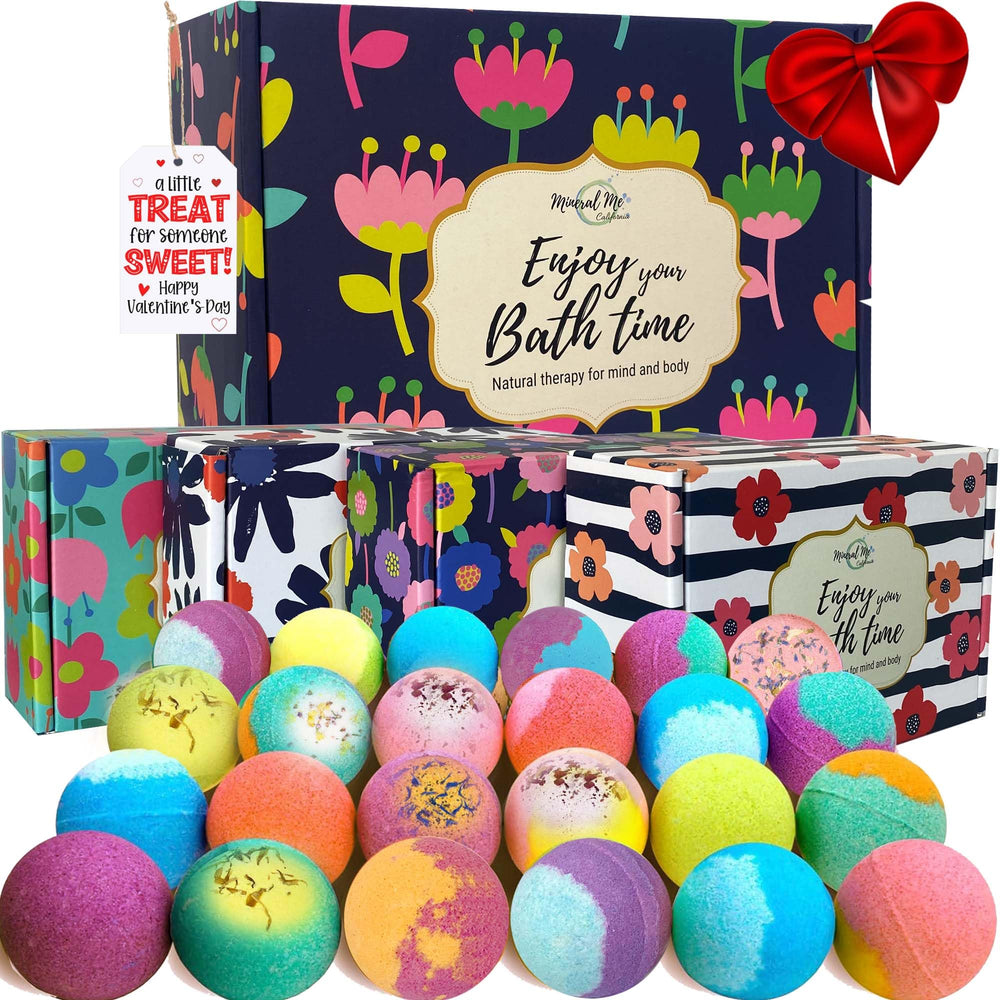 Mineral Me California coffret valentines avec 24 bombes bain prêt à offrir.