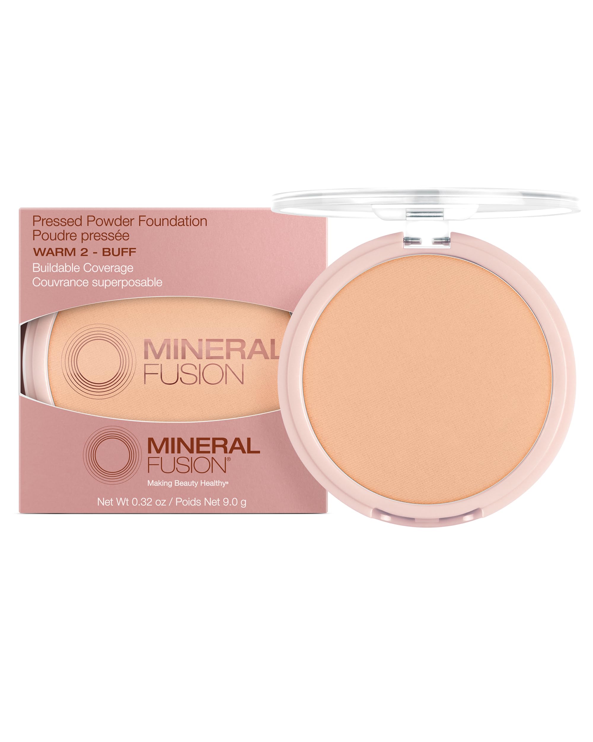 Base Mineral Fusion prensada con acabado mate para piel media y subtono amarillo