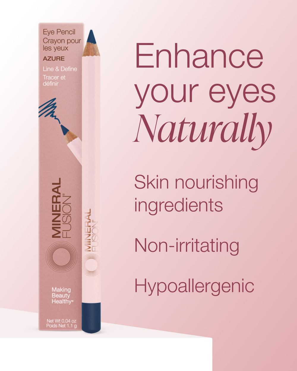 Mineral Fusion Etiqueta libre de gluten y cruelty-free para tranquilidad.