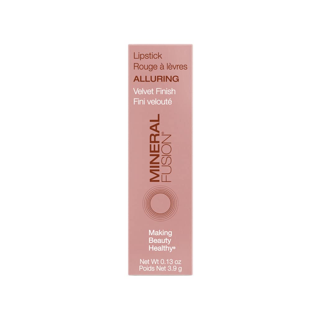 Labial Mineral Fusion Alluring, cobertura duradera que realza el aspecto sin resecar los labios.
