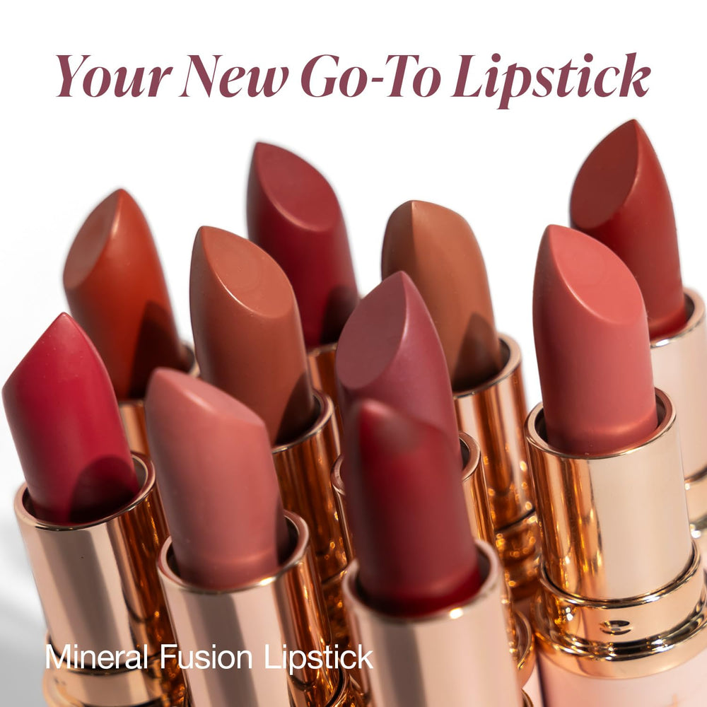 Labial Mineral Fusion Negroni: seguro para piel sensible, libre de gluten y parabenos