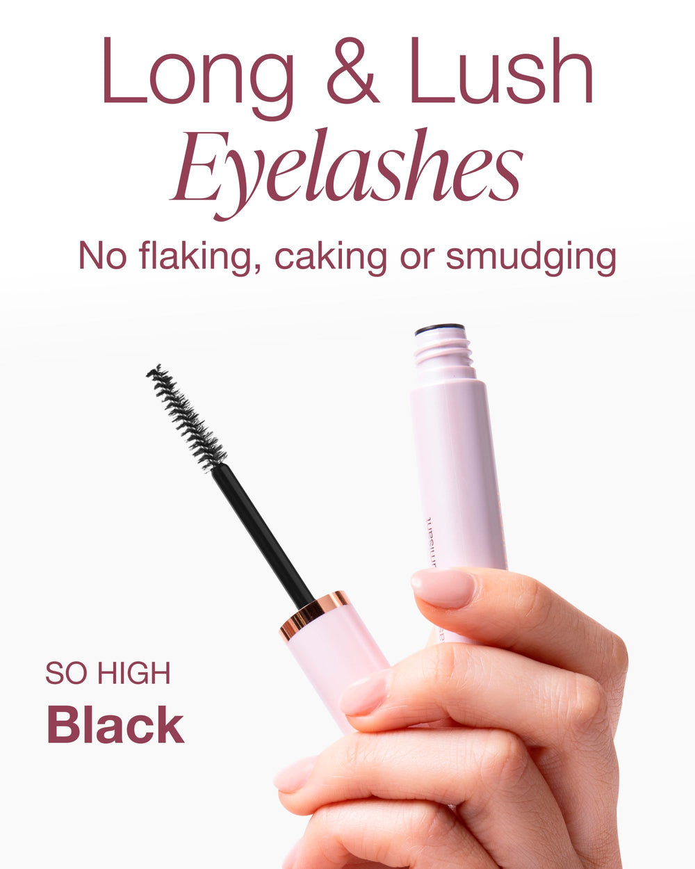 Mineral Fusion Mascara sin grumos: pestañas limpias y definidas.