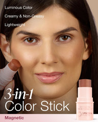 Barra de color Mineral Fusion en los labios para un tono natural y crema confortable.