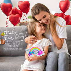Bomba de baño Mineral Me California arcoíris vibrante, colores divertidos para niños y adultos.