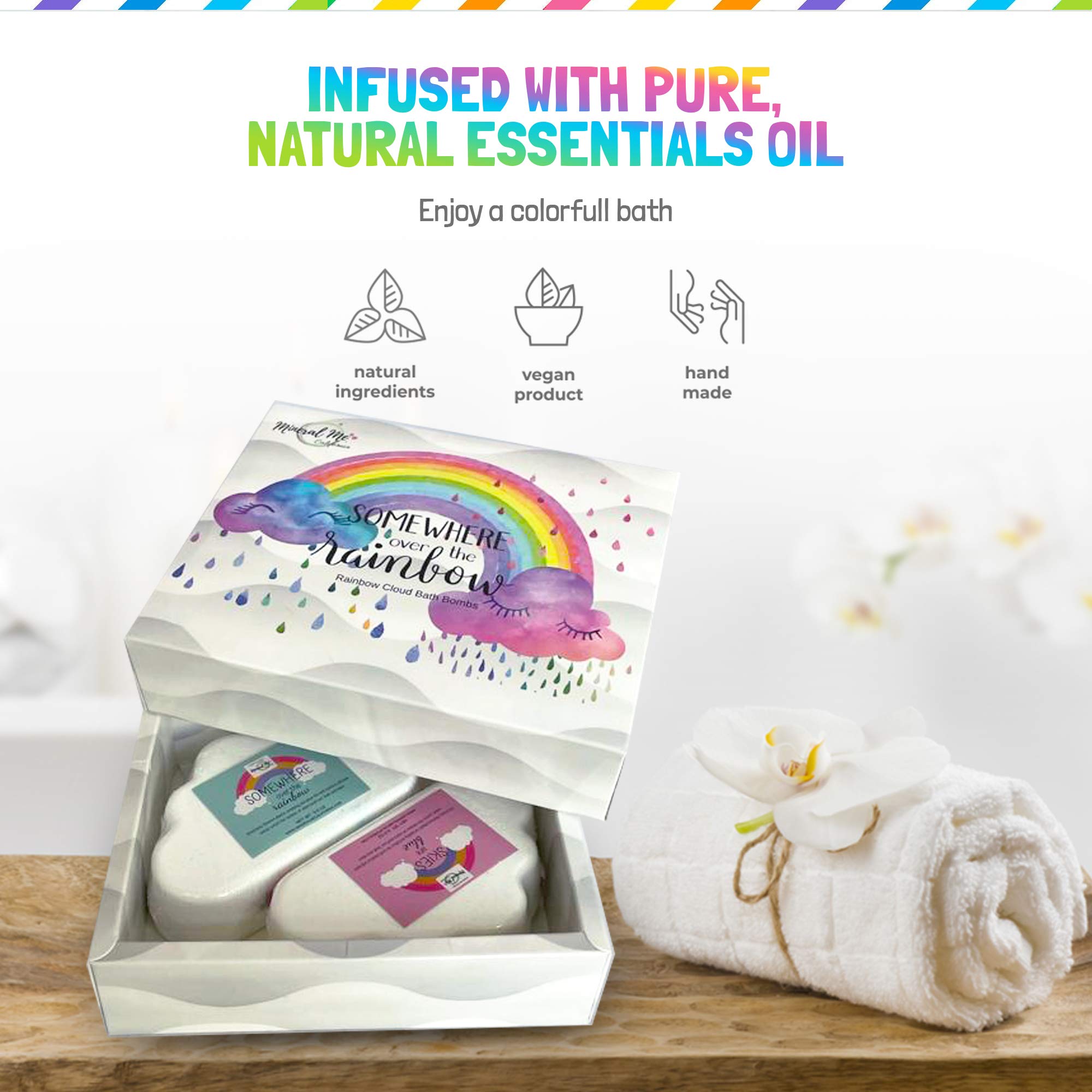 Bomba de baño Mineral Me California para niños, segura y divertida.