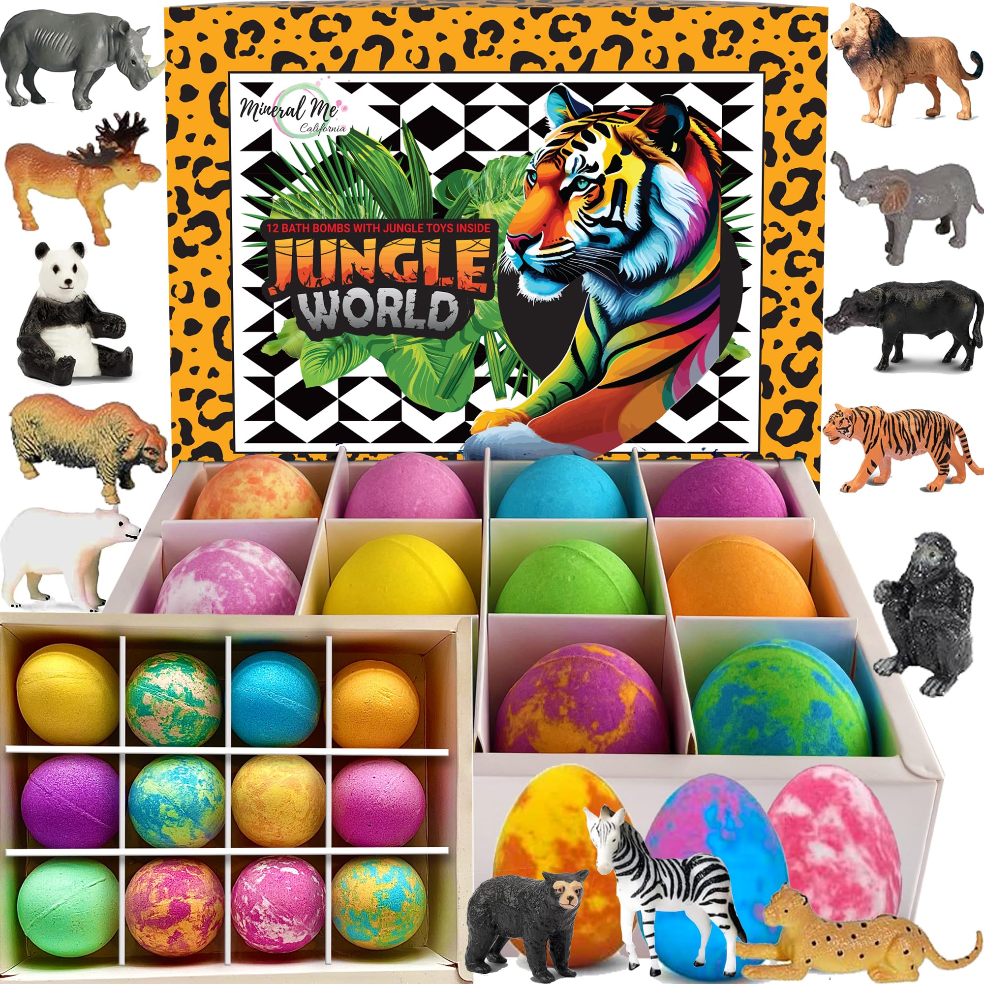 Bombas Mineral Me California para niños con sorpresa y color intenso.