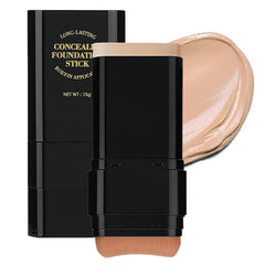 Minfei corrector en barra dos en uno con brocha, cobertura uniforme para imperfecciones y tono natural.