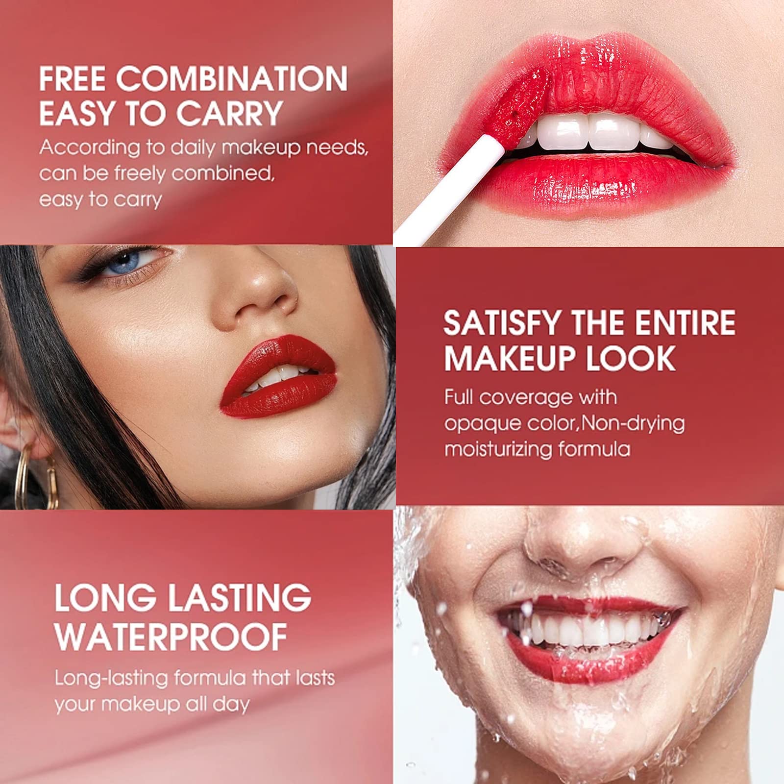 Minfei labial tint hidratante, textura suave y acabado luminiscente.
