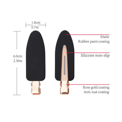 Clip minihope anti deslizante con silicona, fijación estable para peinados sin traspiés.