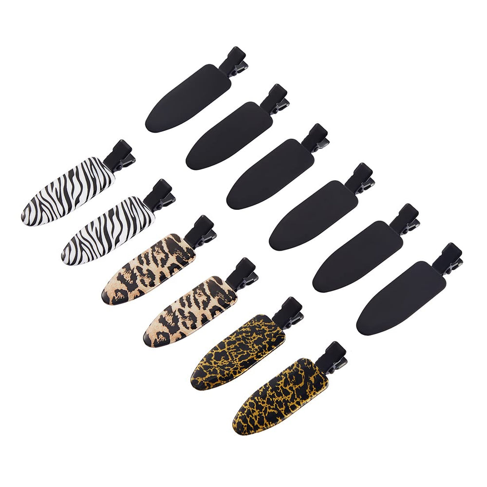 Pinzas minihope con estampado zebra, sujeción estable para peinados.