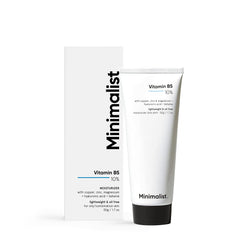 Minimalist 10% Vitamina B5 en botella 50 g, hidratante ligero para piel grasa.