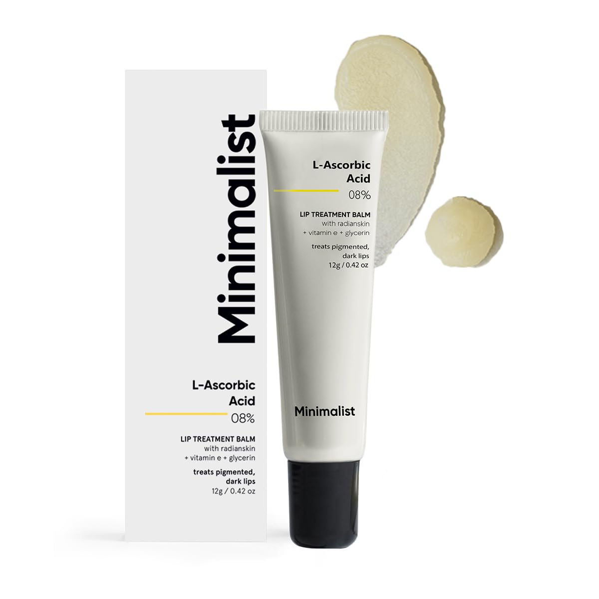 Bálsamo labial Minimalist en tubo, hidratación para labios secos.