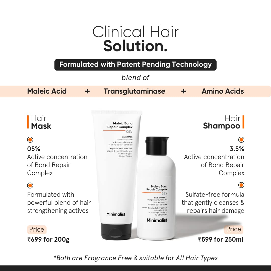 Complejo de reparación de vínculos de Minimalist, apoyo para cabello resistente.