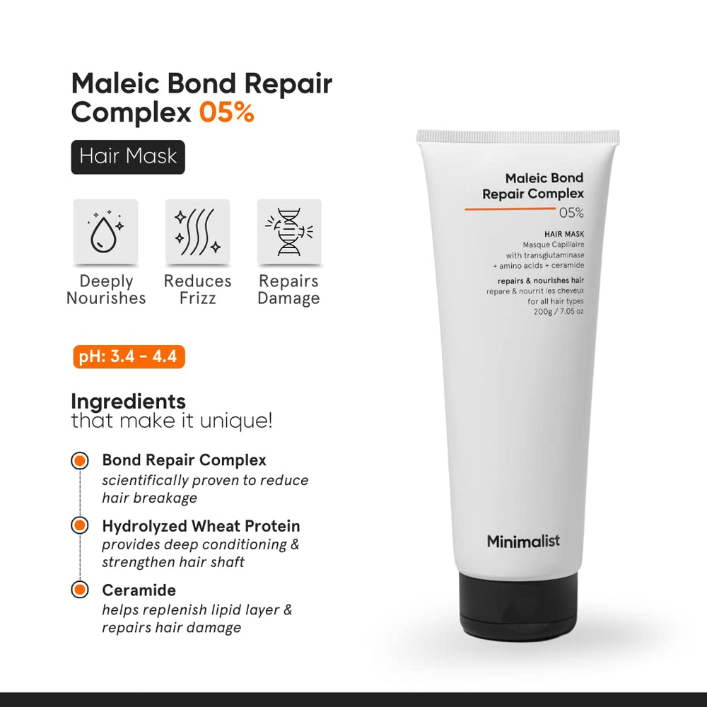 Textura cremosa de Minimalist, aporta nutrición profunda al cabello frágil.