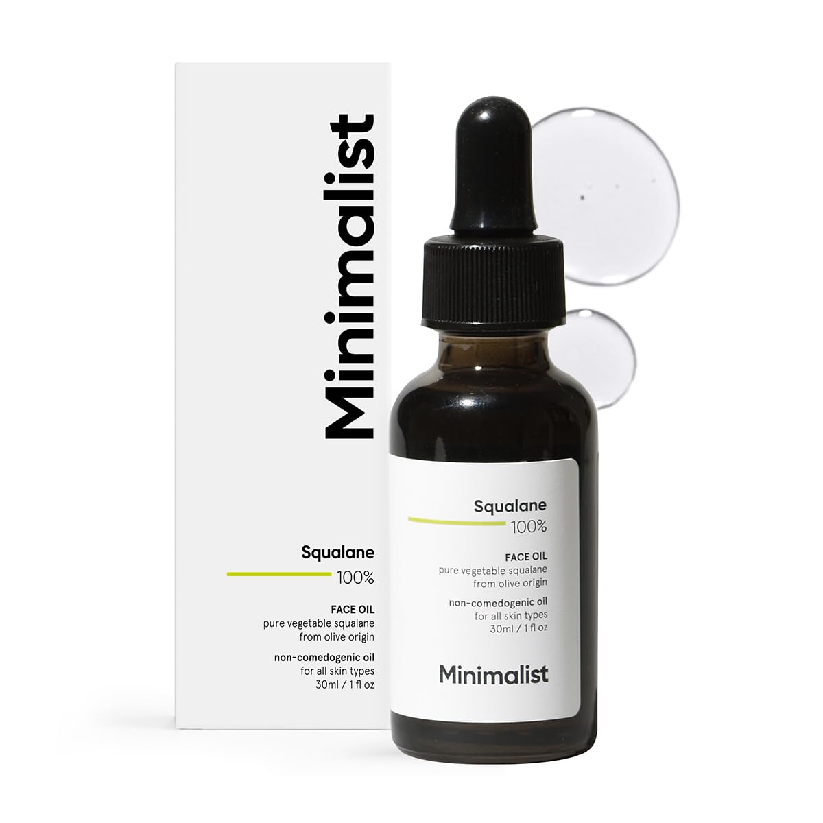 Botella de Minimalist Squalane lista para hidratación diaria.