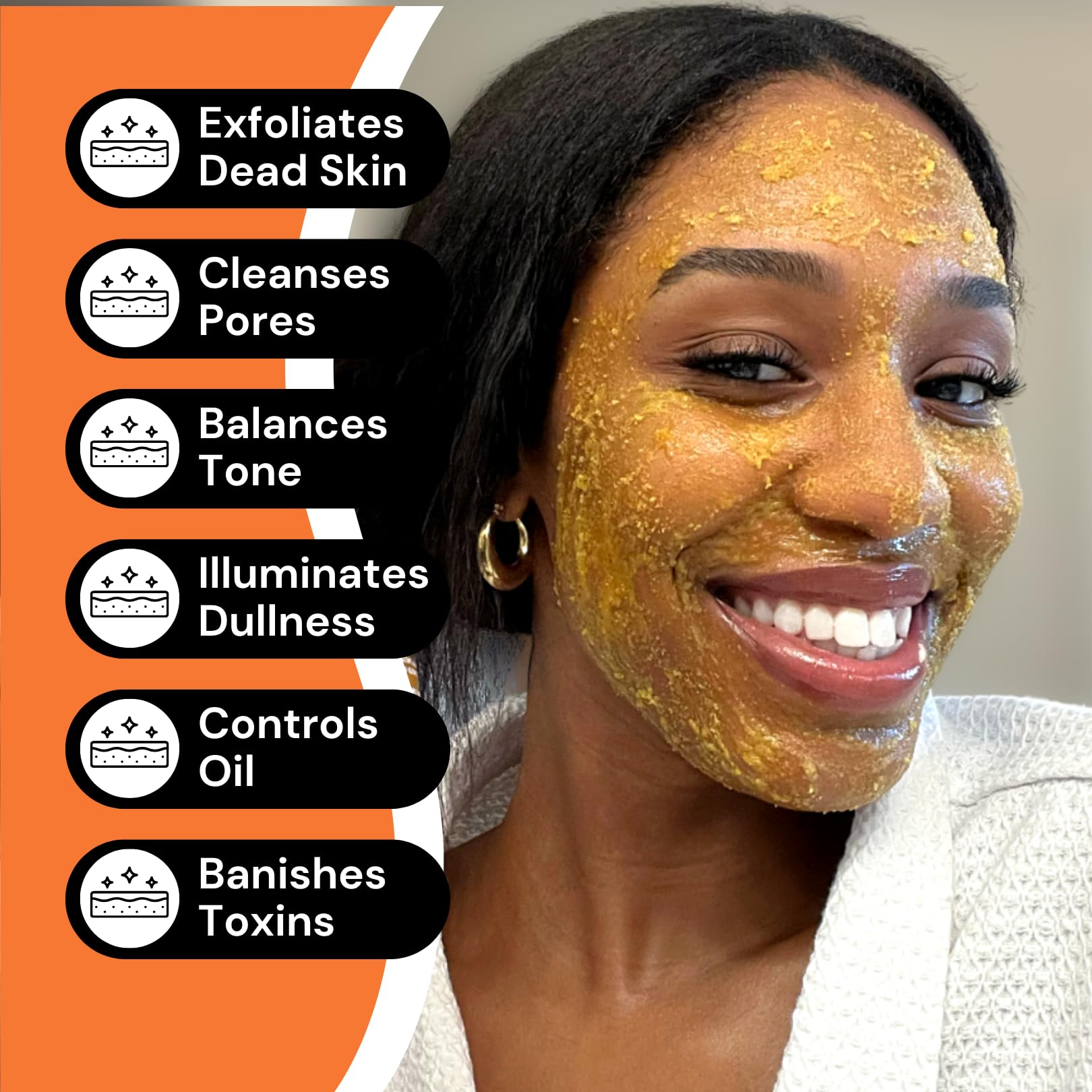 Minimo Glow Turmeric Face Scrub con miel de Manuka para nutrir la piel.