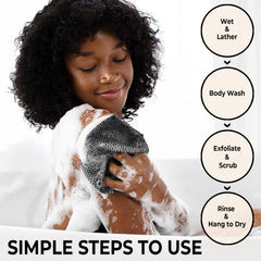MINISENTIALS esponja de red africana con nudos, exfoliación más intensa en la piel.