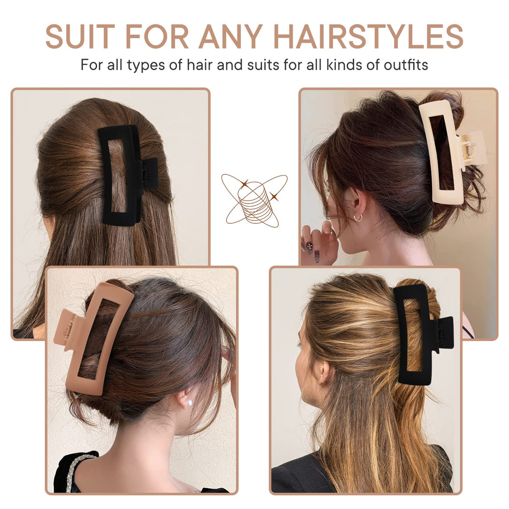 MINMUNJIU clip garras extra grandes 5 pulgadas: ideal para sostener cabello grueso