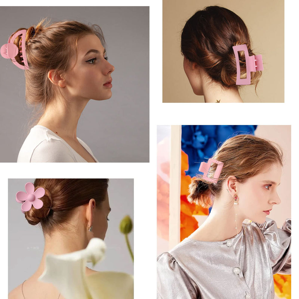MINMUNJIU pinzas mariposa rosa, estilo lúdico y práctico para pelo fino.