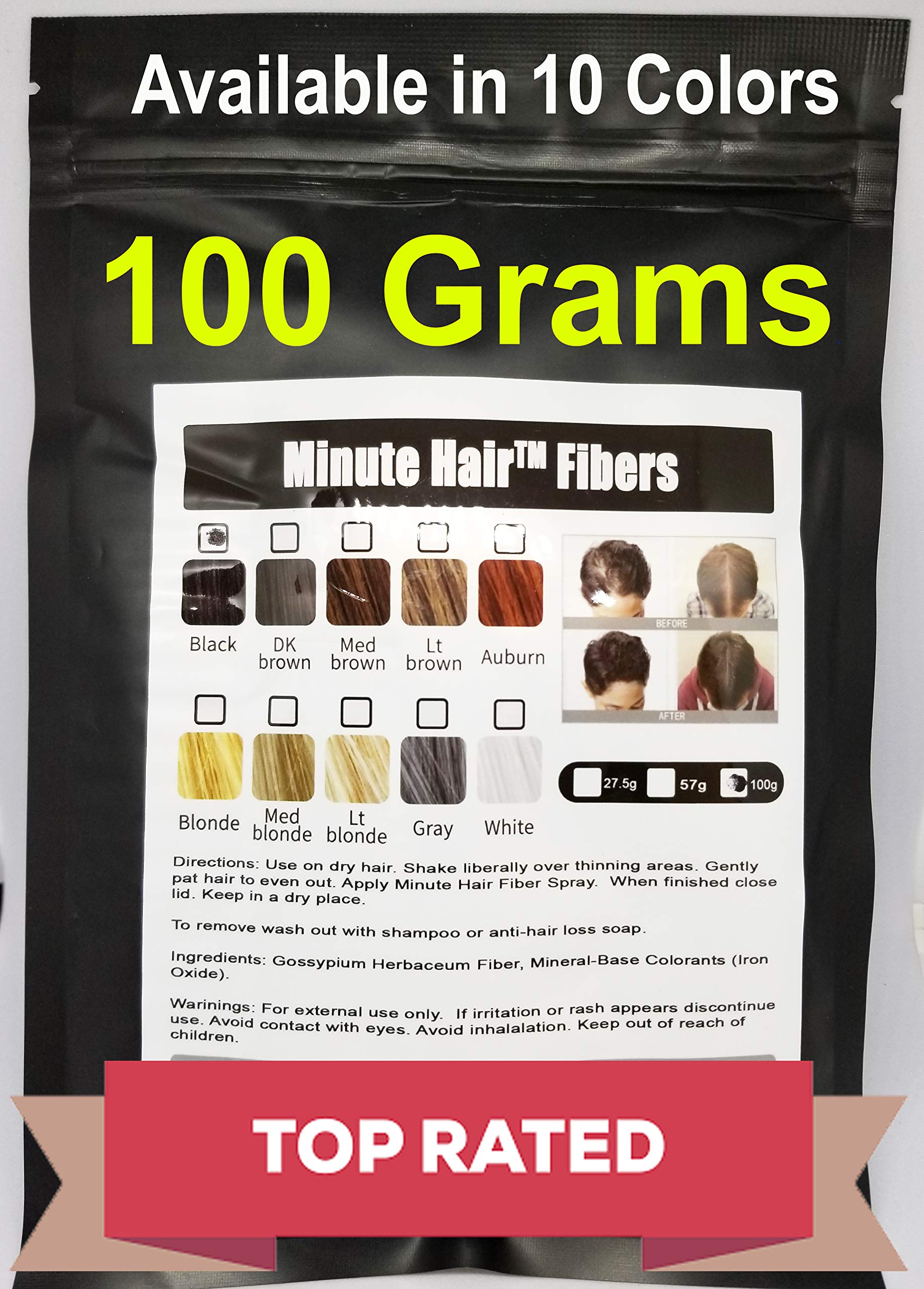 Minute Hair fibras-capilares en bote para rellenar zonas de adelgazamiento discretamente
